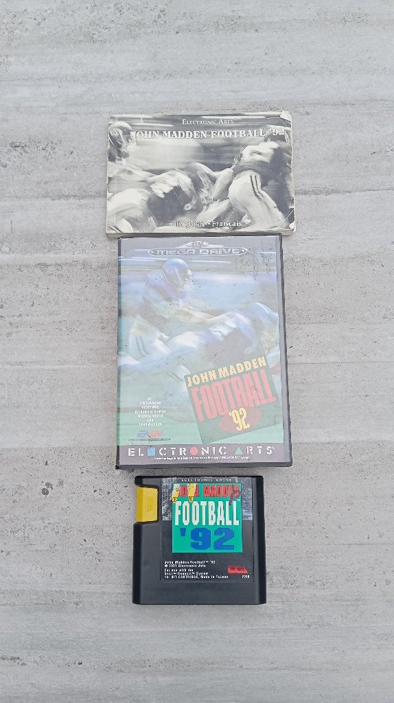 Sega Mega Drive game John Madden Football '92 - compleet, Spelcomputers en Games, Gebruikt, 1 speler, Ophalen of Verzenden, Vanaf 3 jaar