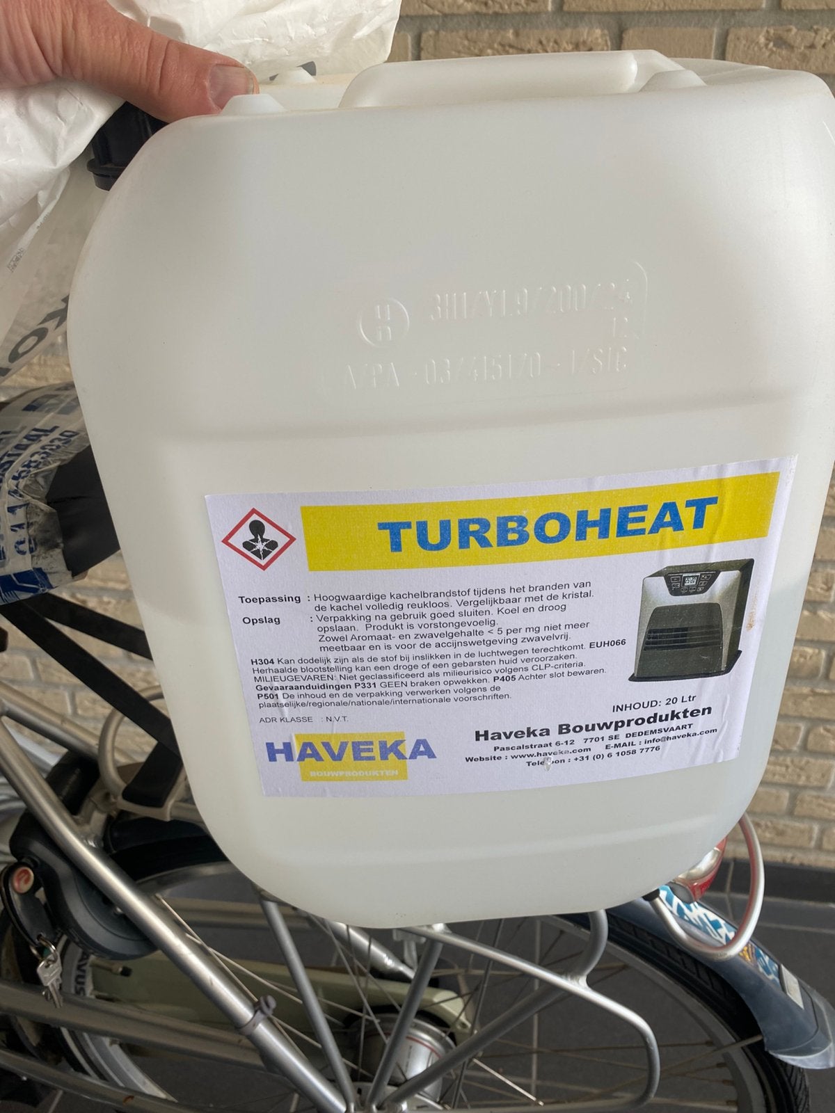 Petroleum halve kan, Ophalen, Zo goed als nieuw, Overige brandstoffen, Petroleumkachel