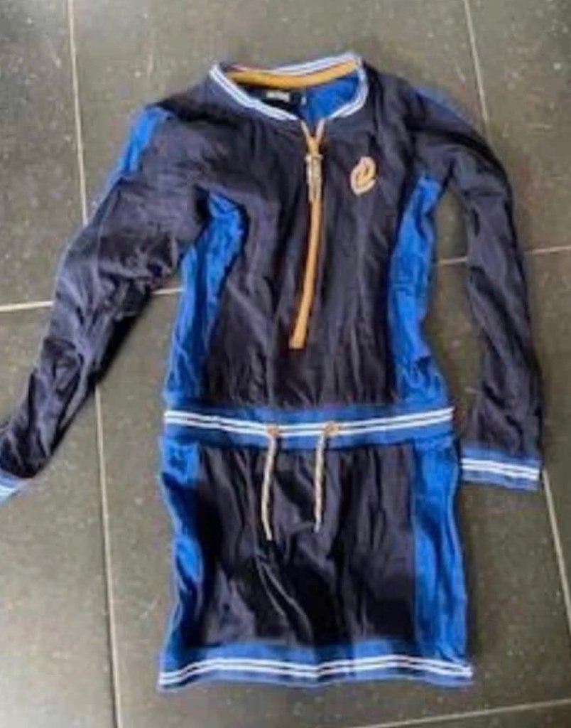 Jurk blauw Europe Kids in maat 134/140, Kinderen en Baby's, Kinderkleding | Maat 134, Ophalen, Gebruikt, Meisje, Jurk of Rok