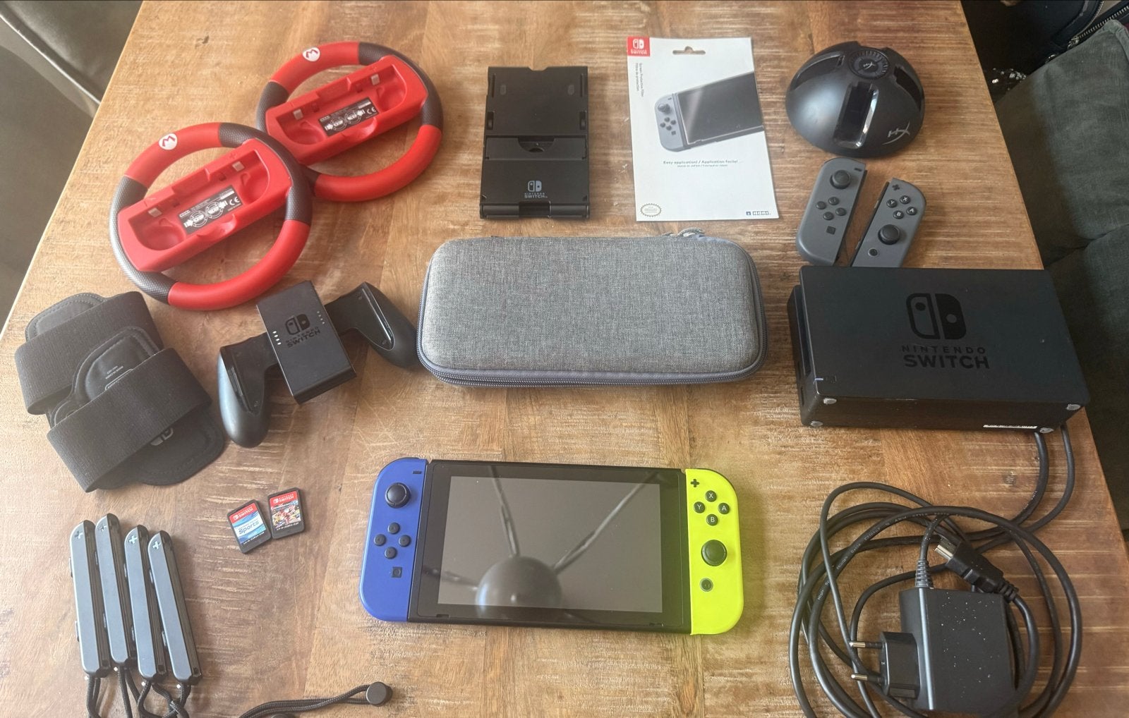 Nintendo Switch met accessoires en games, Ophalen, Met 2 controllers, Switch Original, Gebruikt