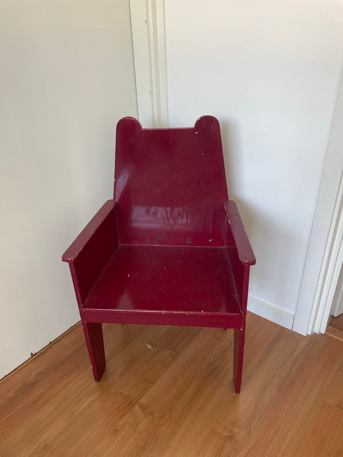 Vintage houten kinderstoel uit 1964 - opknapper, Ophalen, Gebruikt, Overige typen