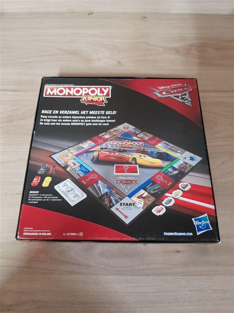 monopoly junior cars 3 - s4965, Hobby en Vrije tijd, Gezelschapsspellen | Bordspellen, Ophalen of Verzenden, Zo goed als nieuw