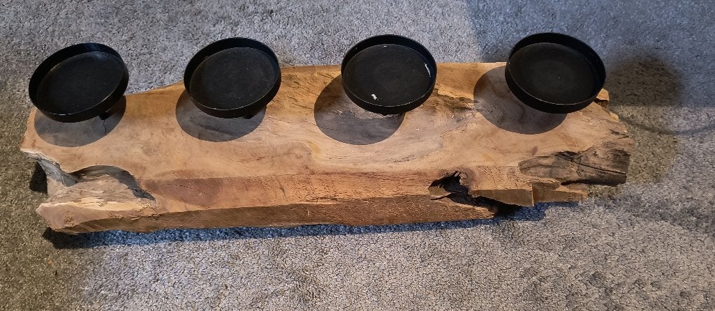 Kandelaar houtstam, Ophalen, Gebruikt, Hout