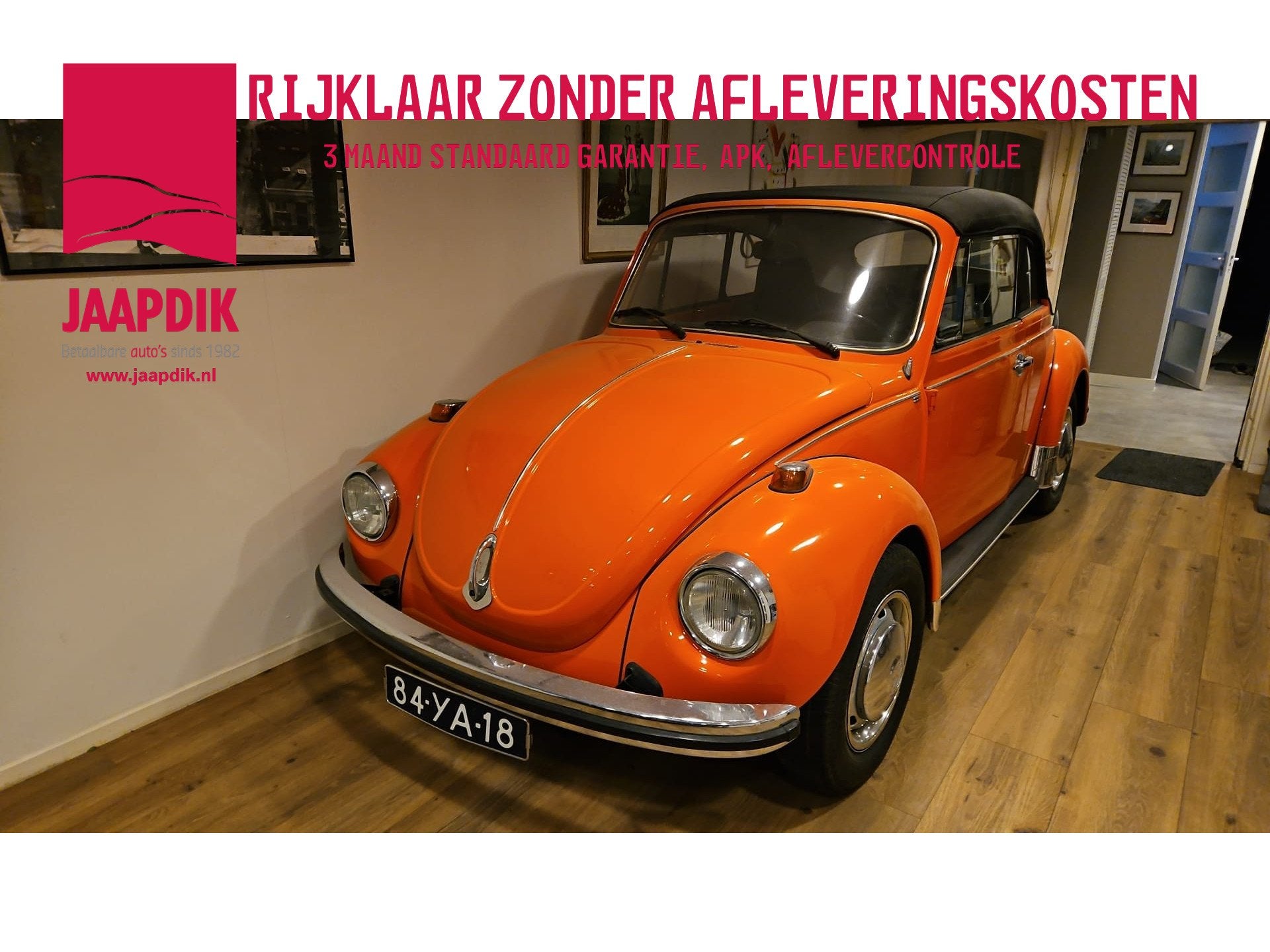 Volkswagen Kever Cabriolet 1303 LS ORIGINEEL KARMAN - FABRIE, Achterwielaandrijving, Zwart, Overige kleuren, Cabriolet