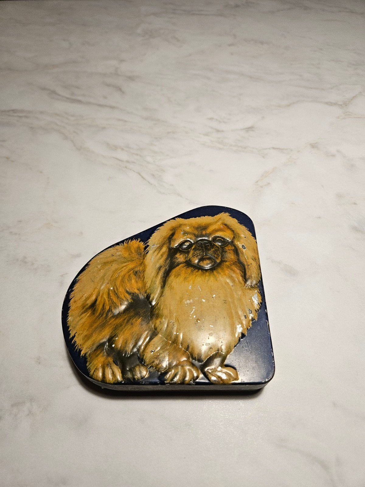 pekingees pekinees hond blik, Ophalen of Verzenden, Gebruikt, Overige