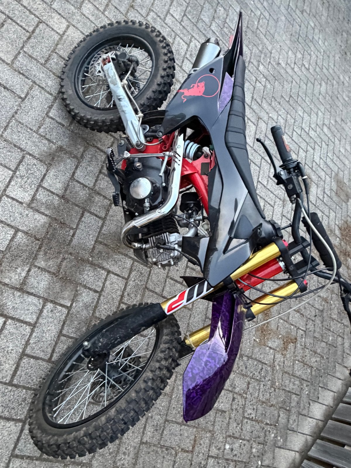 Pitbike Ultra 125cc - Nieuwe uitlaat en kappen, Ophalen, Gebruikt, Pitbike