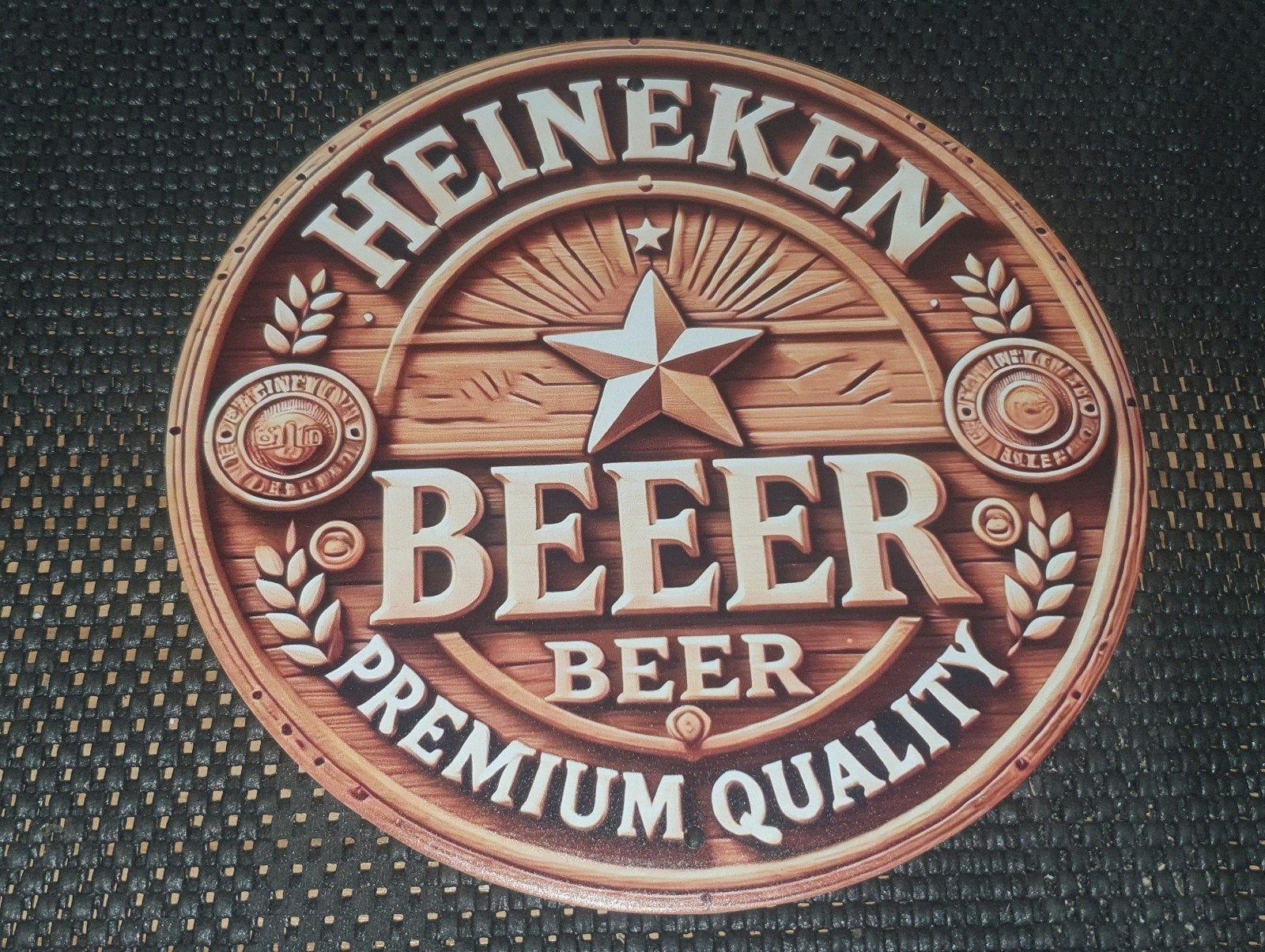 Heineken wandbord - Premium Quality Beer - Ø 20 cm, Ophalen of Verzenden, Nieuw