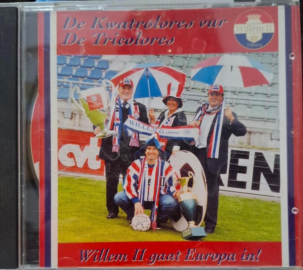De Kwatrolores vur De Tricolores - Willem II gaat Europa in, Ophalen of Verzenden, Single, Inclusief doosje, Feestmuziek