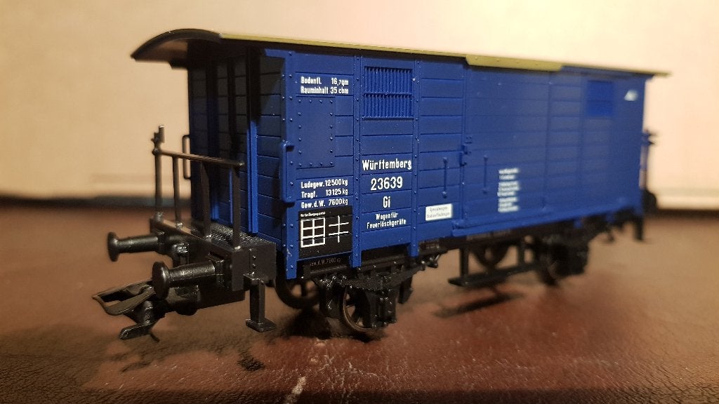 Märklin 48851 gesloten goederenwagon van de K.W.Sts.E.B., Hobby en Vrije tijd, Overige merken, Gelijkstroom, Ophalen of Verzenden