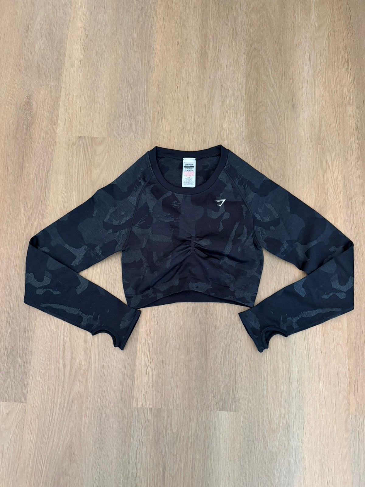 Gymshark croptop adapt seamless, Maat 38/40 (M), Zwart, Ophalen of Verzenden, Fitness of Aerobics