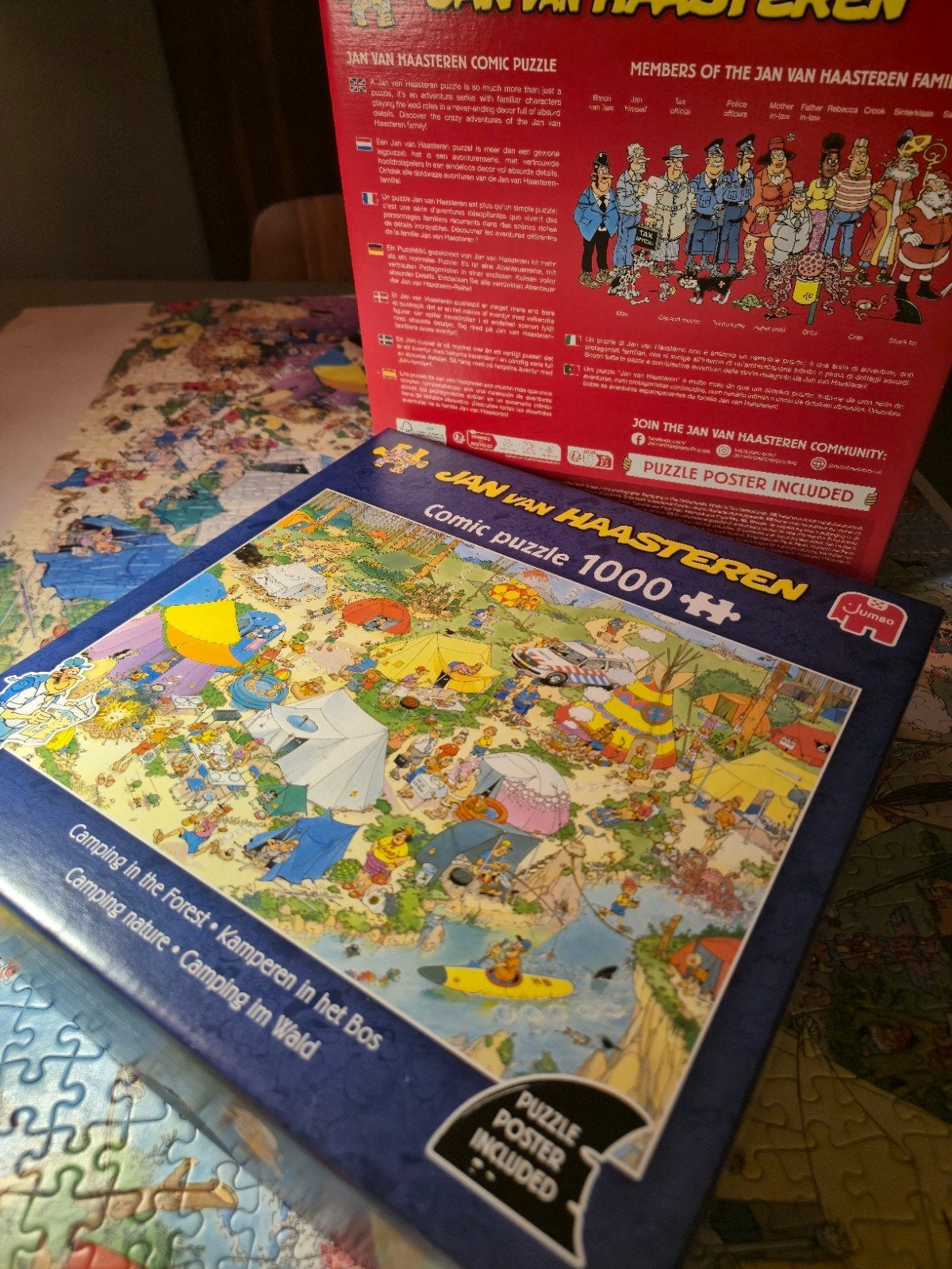 Jumbo Jan van Haasteren Comic Puzzel 1000 stukjes Kamperen, Ophalen of Verzenden, 500 t/m 1500 stukjes, Zo goed als nieuw, Legpuzzel