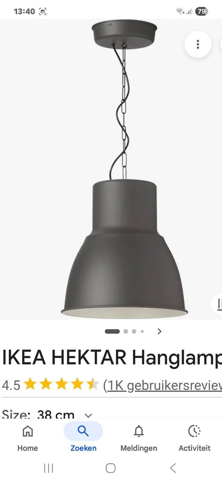 hanglamp, industrieel, Huis en Inrichting, Lampen | Hanglampen, Ophalen, Zo goed als nieuw, Metaal