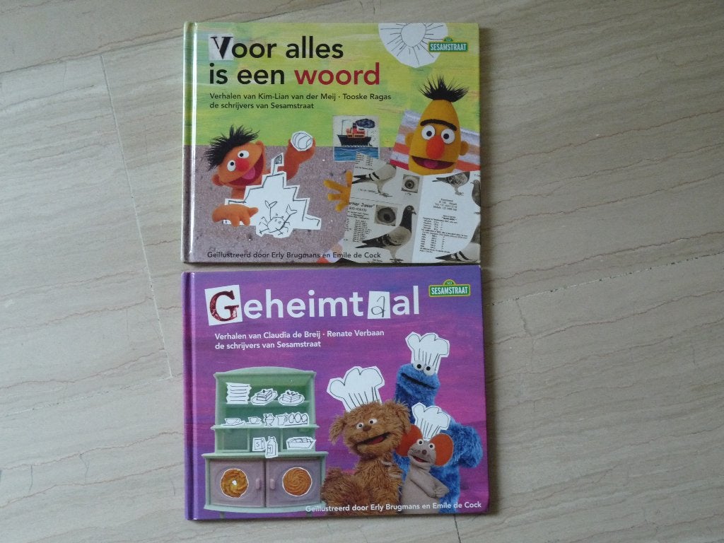 2 Sesamstraat prentenboeken, Ophalen of Verzenden, Zo goed als nieuw, Diverse auteurs, Prentenboek