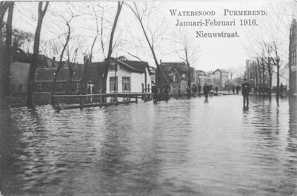 304-212-013 Purmerend Watersnood Januari-Februari 1916 Nieu, Verzenden, Voor 1920, Noord-Holland