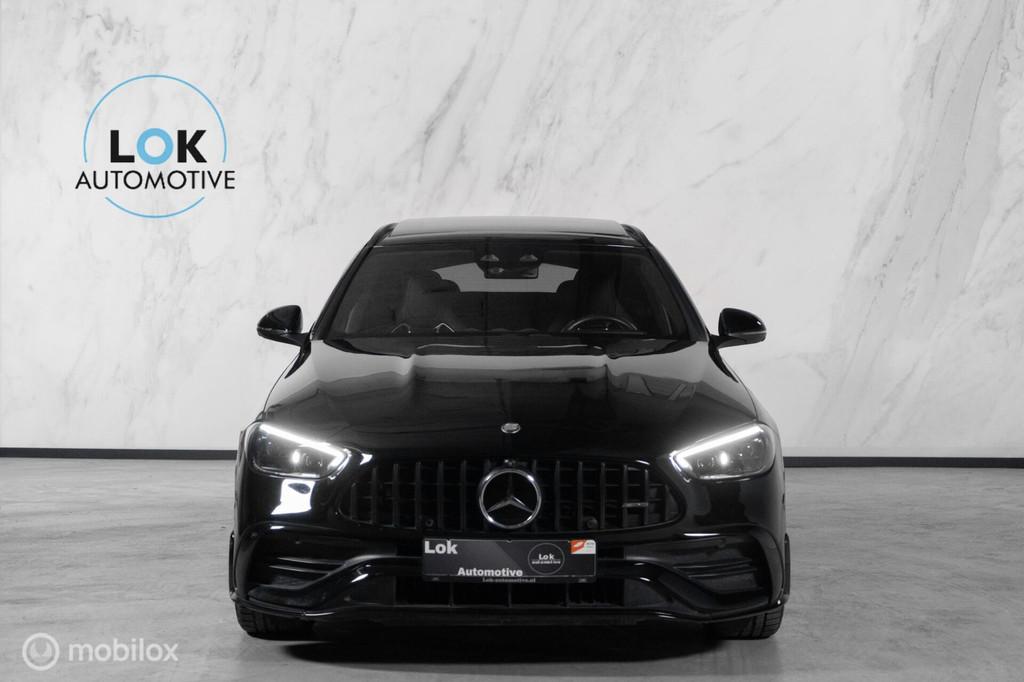 Mercedes C-klasse Estate C43 AMG 4MATIC PANO|KUIP|360|BURM|, Auto's, 4 cilinders, Zwart, 750 kg, 1991 cc
