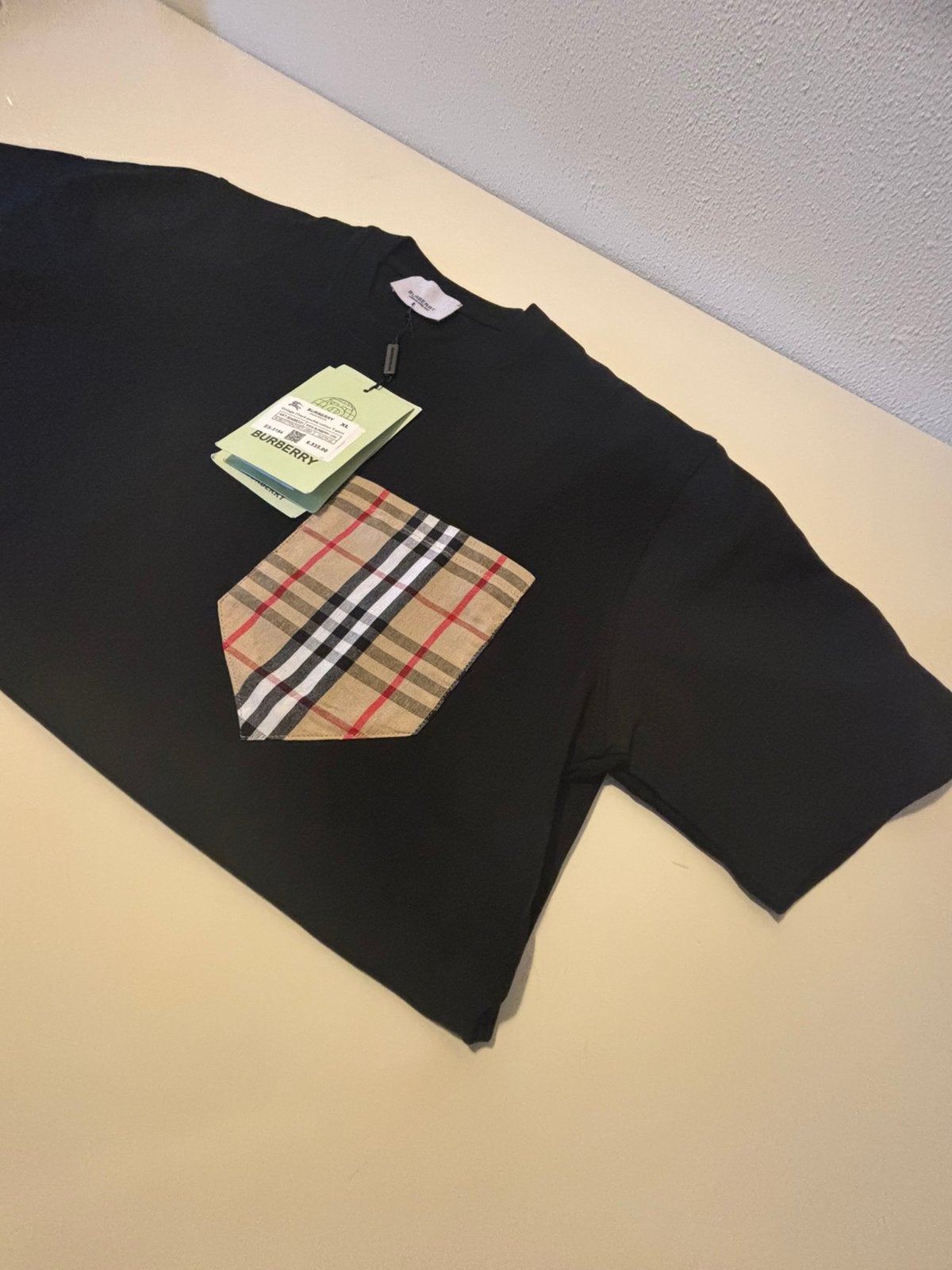 Burberry shirt, Kleding | Heren, T-shirts, Verzenden, Zo goed als nieuw, Maat 56/58 (XL), Zwart