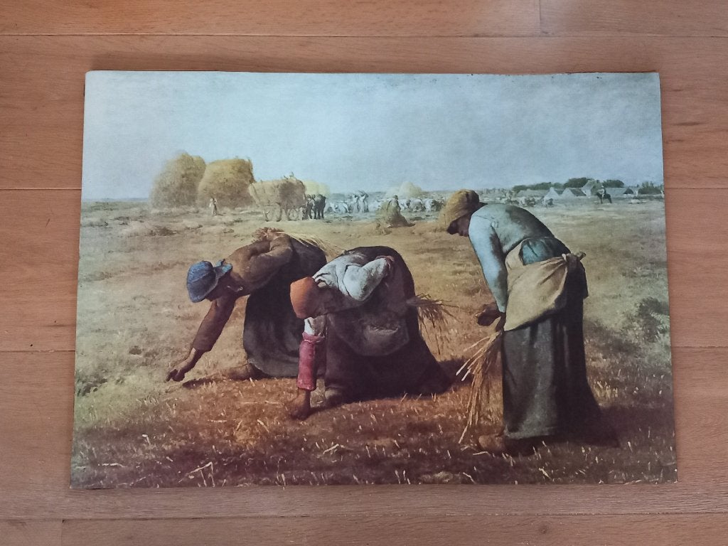 mooie vintage prent, boerenleven op het land Frankrijk groot, Antiek en Kunst, Ophalen of Verzenden