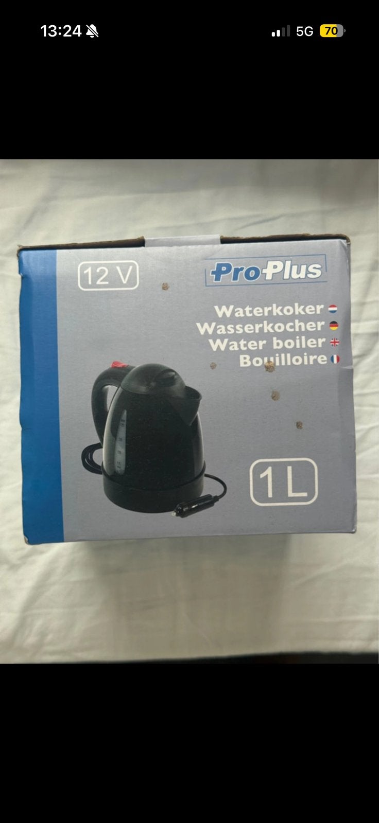 Pro-Plus 12V Waterkoker 1L voor Auto/Camper, 1 tot 2 liter, Ophalen of Verzenden, Nieuw