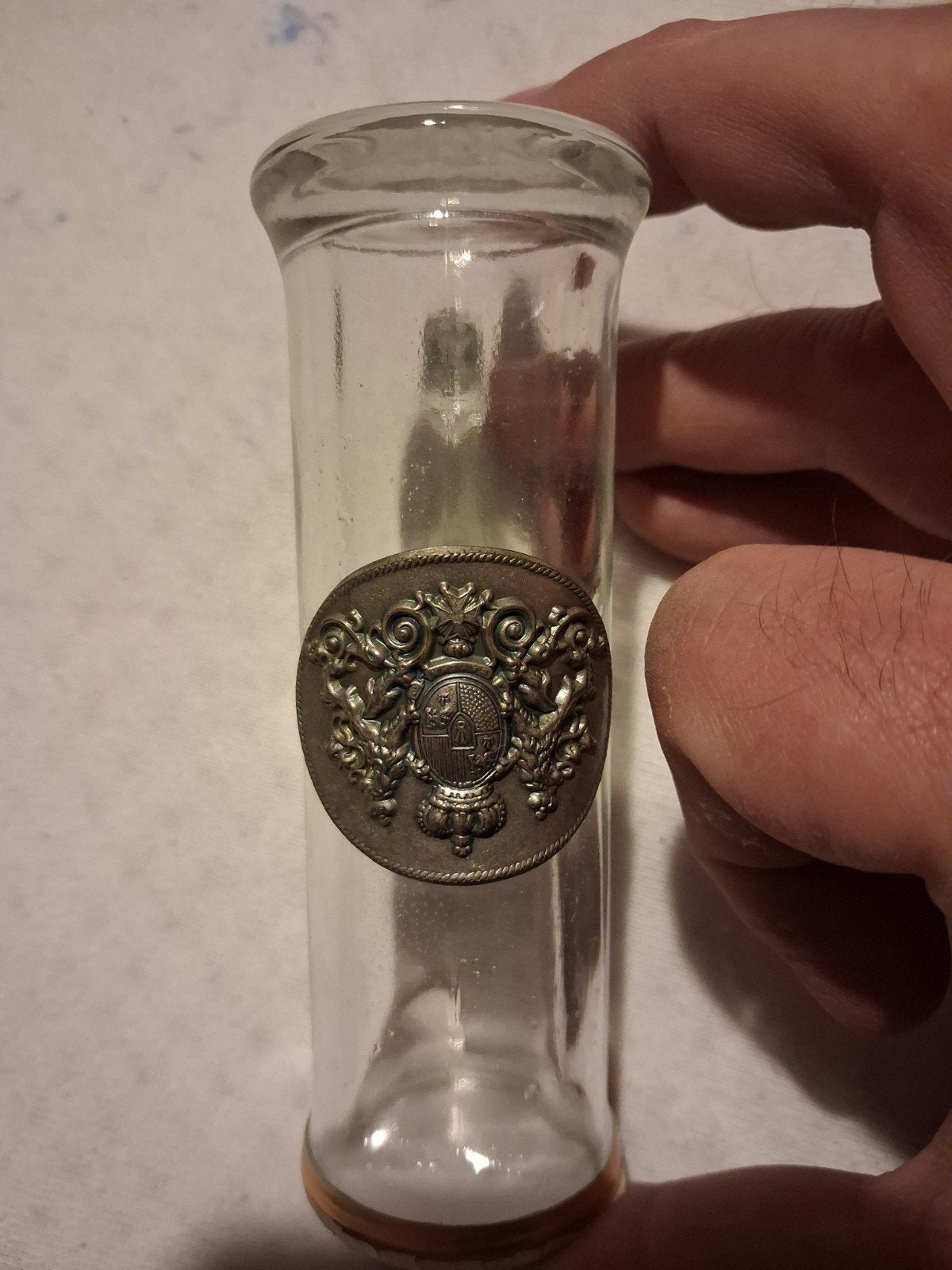 Vintage Bayern-Schnaps flesje met wapenschild, Antiek en Kunst, Ophalen of Verzenden