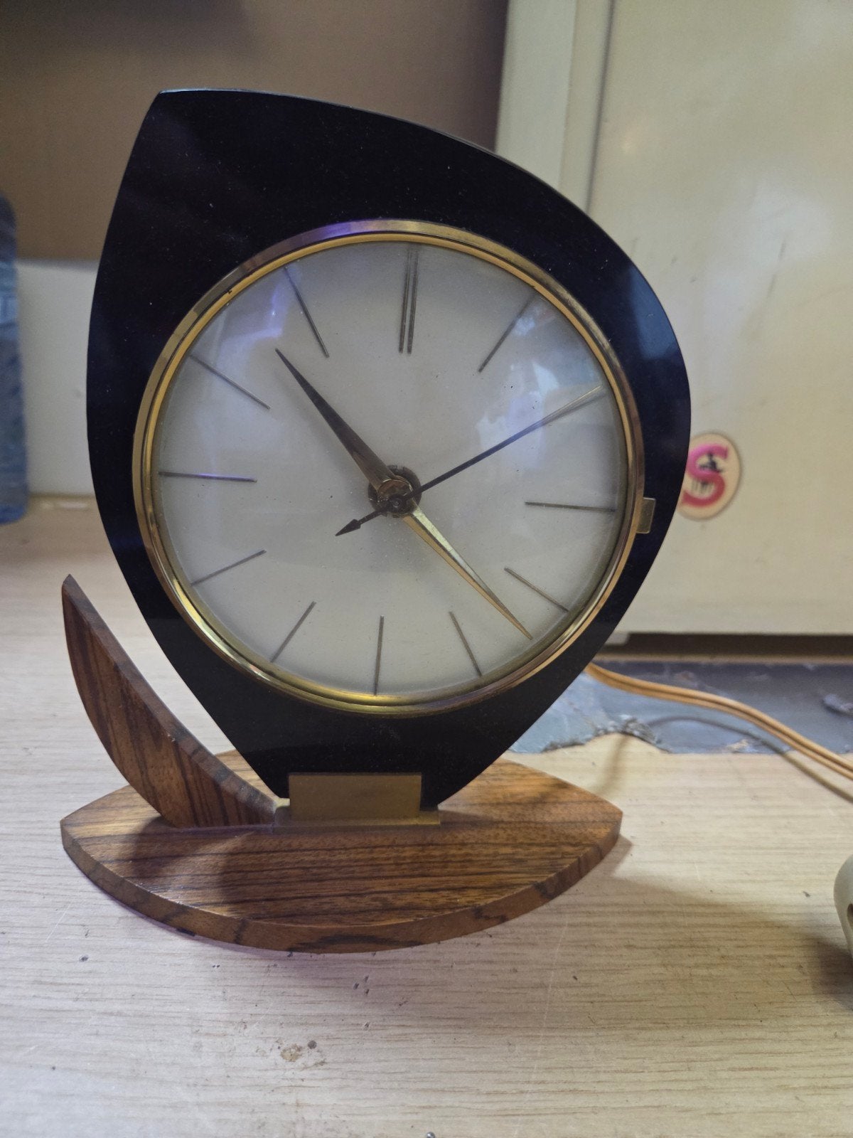 Vintage Elektrische Tafelklok - Art Deco Stijl, Ophalen