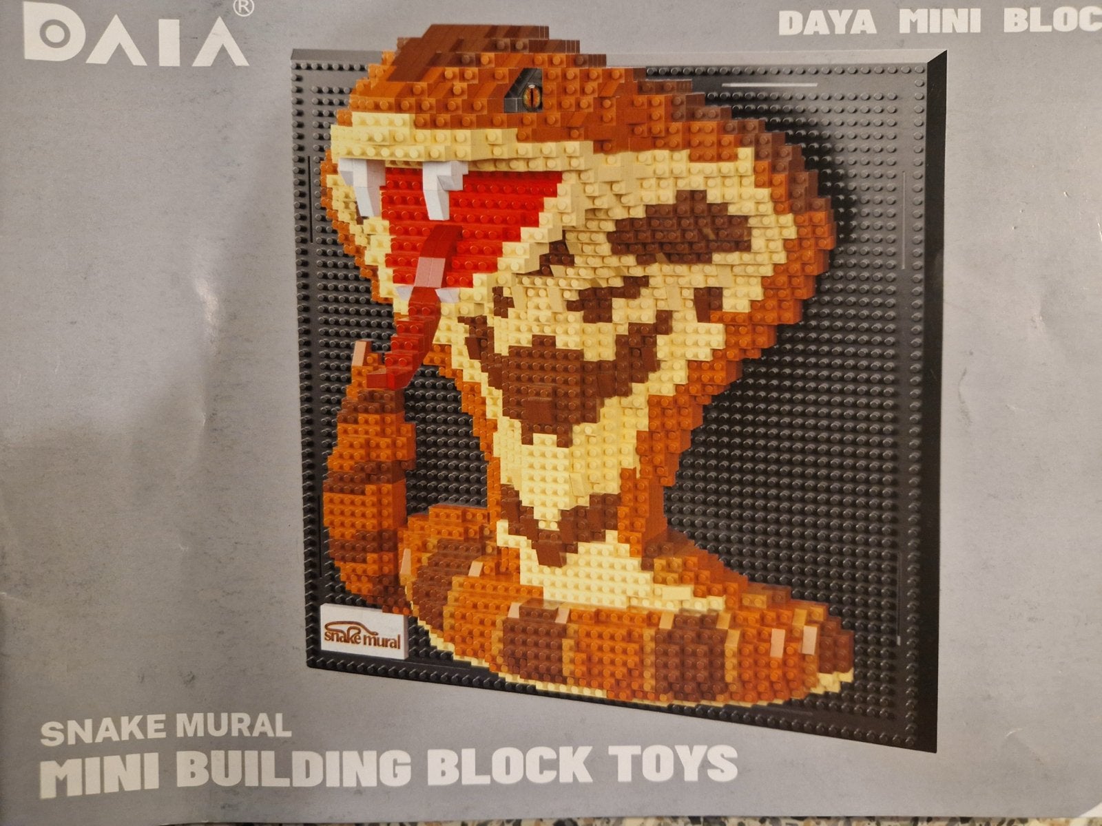 3D Slang Bouwpakket - Cobra van bouwblokjes, Ophalen of Verzenden, Zo goed als nieuw, Overige merken