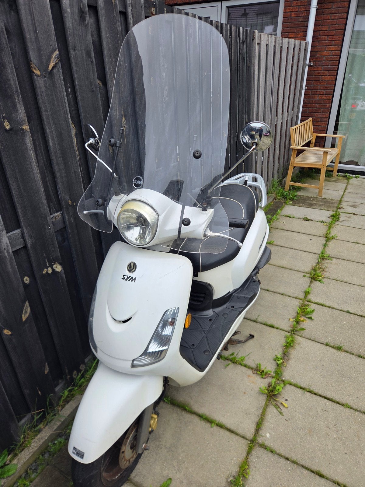 Sym Fiddle 2 scooter geel kenteken, Ophalen, Maximaal 45 km/u, Zo goed als nieuw, Benzine