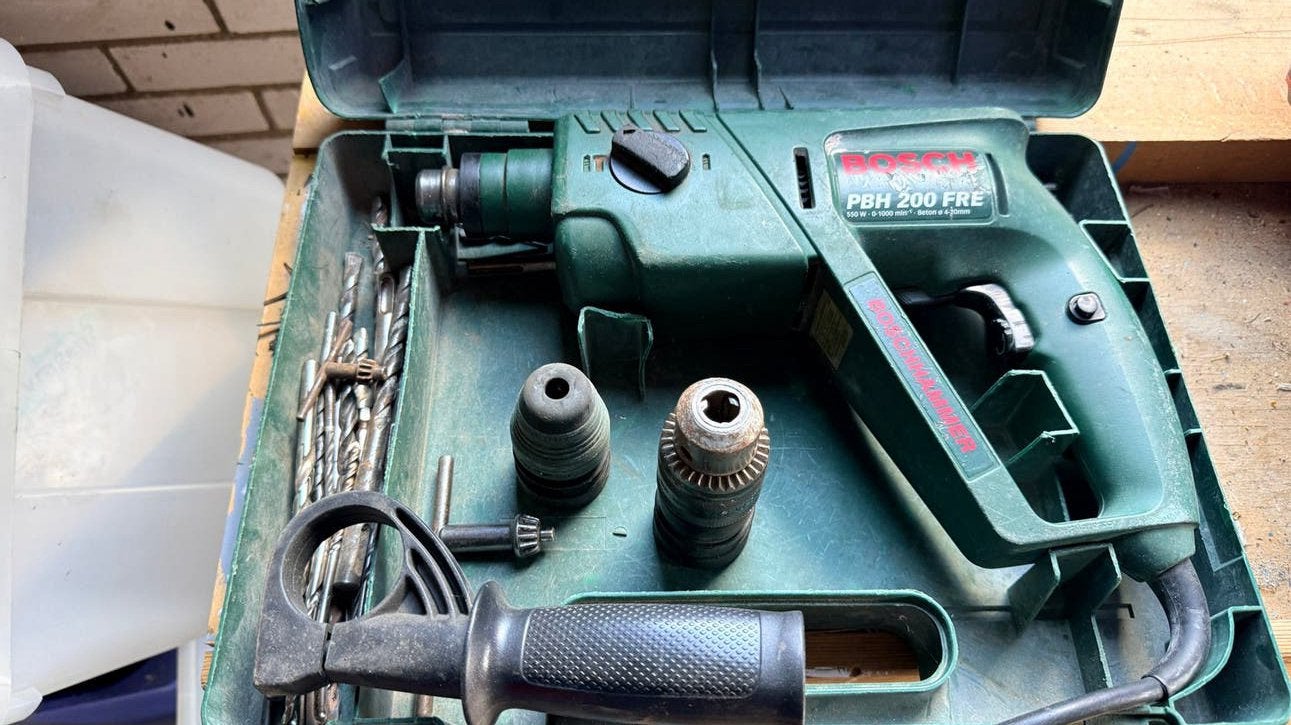 Bosch PBH 200 FRE Boorhamer met 24 (!) SDS-plus boortjes, Gebruikt, Boor- en/of Breekhamer, Ophalen of Verzenden, Klopboormechanisme