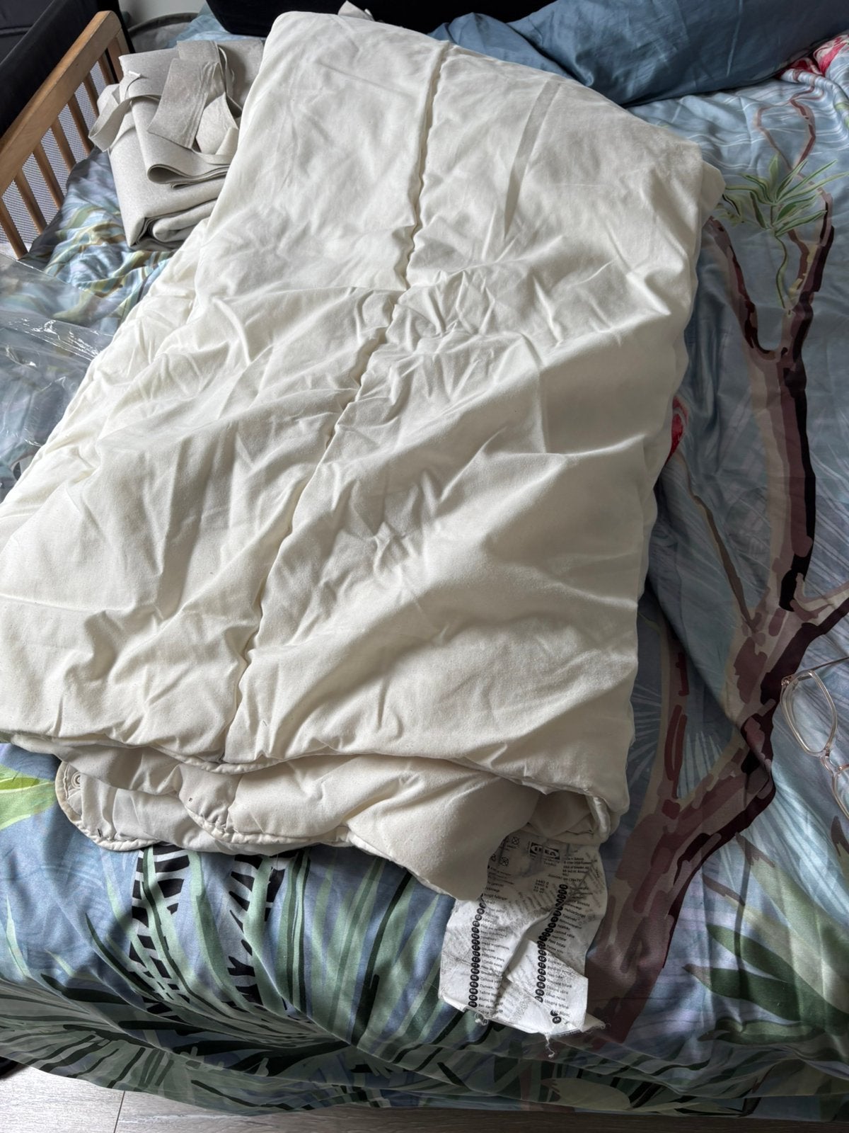 Comfortabel tweepersoons dekbed, wit, Huis en Inrichting, Slaapkamer | Beddengoed, Gebruikt, Wit, Tweepersoons, Ophalen of Verzenden
