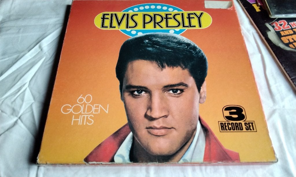 LP'S Box Elvis Presley Box Set 3x Vinyl 60 Golden Hits, Ophalen of Verzenden, Gebruikt, 12 inch, Poprock