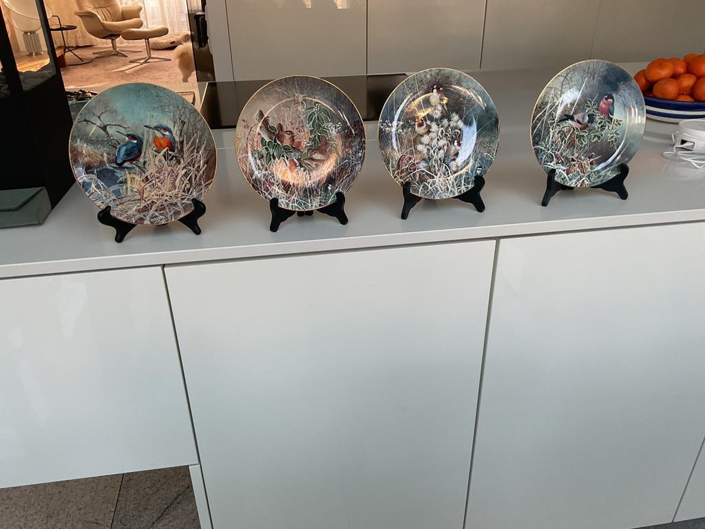 Coalport Goldfinish borden met vogels gelimiteerd, Dieren en Toebehoren, Ophalen, Zo goed als nieuw