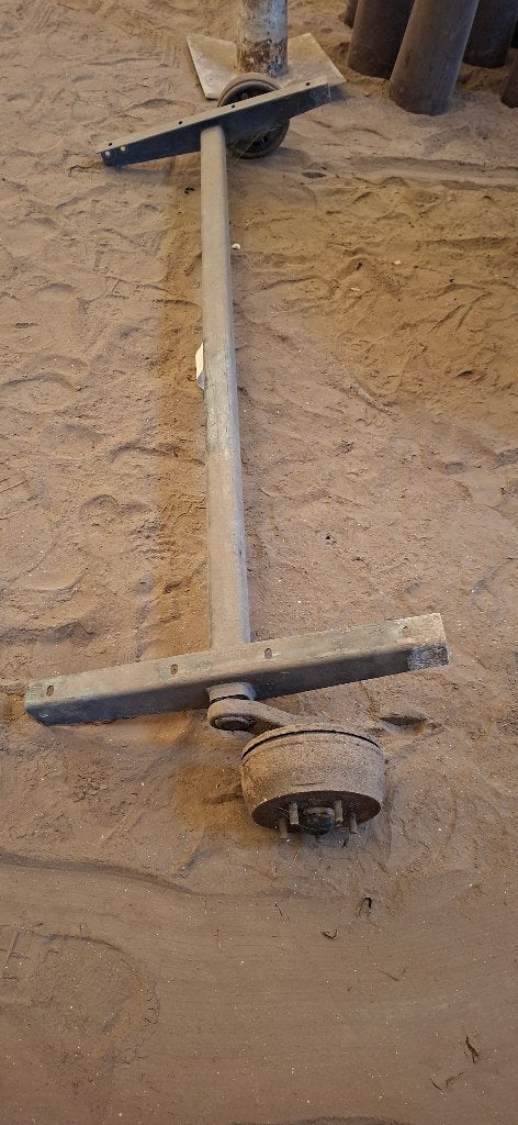 Aanhangwagen as, Ophalen, Gebruikt