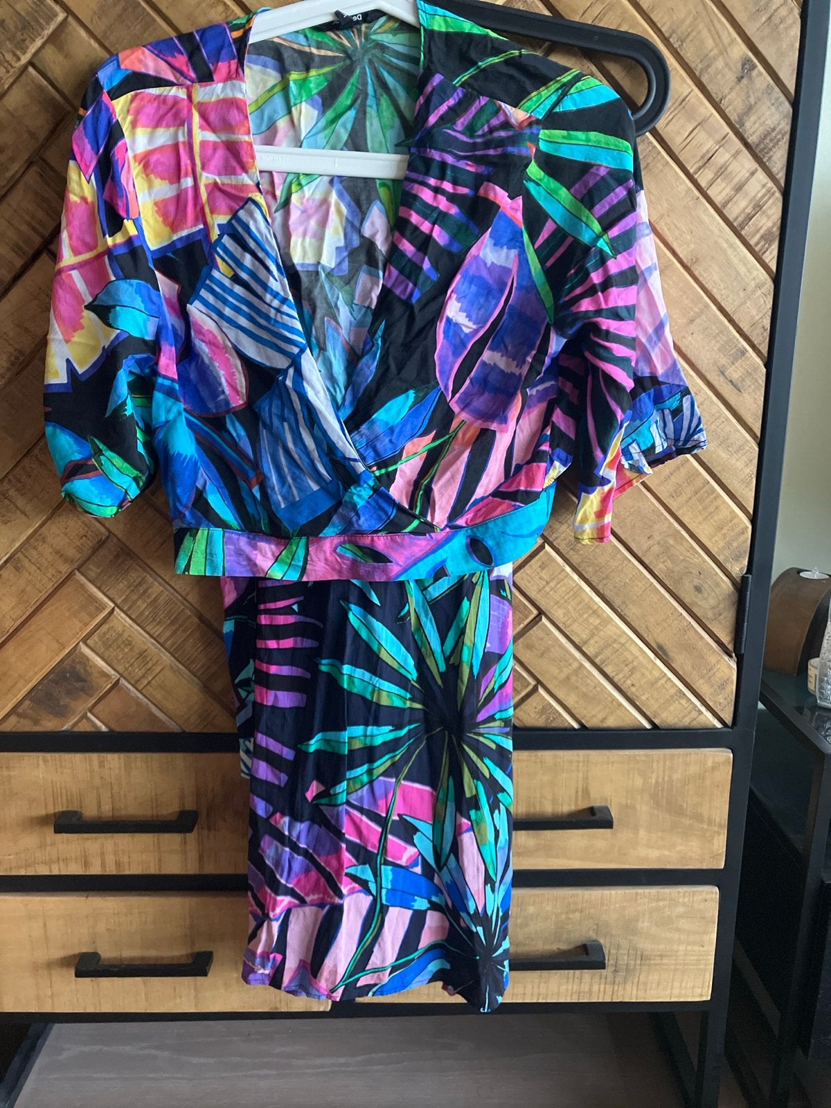 Desigual Zomerbroek & Topje Set - Tropische Print, Kleding | Dames, Maat 38/40 (M), Meerkleurig, Ophalen of Verzenden, Zo goed als nieuw