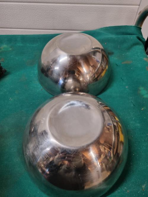 schalen rvs rond twee stuks, Ophalen of Verzenden, 'T Olde Gre-j, Info@toldegrej.nl, Endepoelstraat 20f Didam