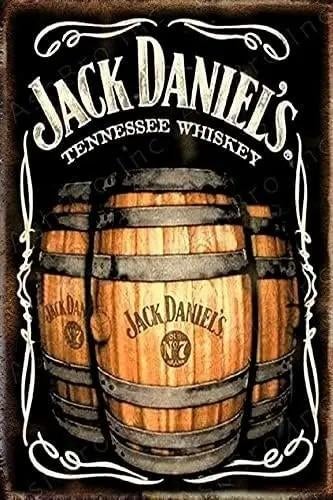 Vintage metalen bordje Jack Daniels (30x20cm), Ophalen of Verzenden, Nieuw, Reclamebord, Plaat of Schild, Overige merken