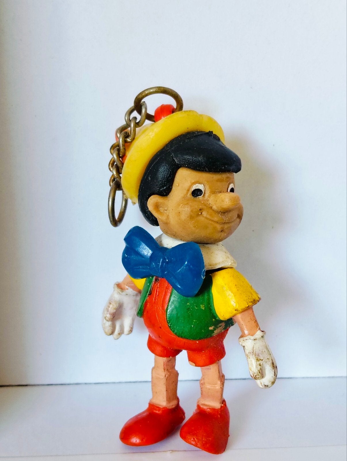 Vintage Pinokkio sleutelhanger - Disney figuur, Ophalen of Verzenden, Gebruikt