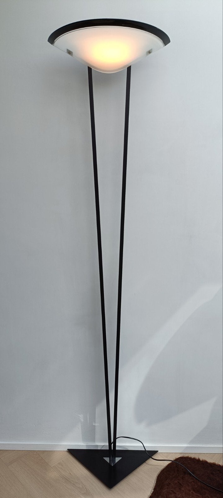 De Majo Murano vintage vloerlamp – Italië, jaren 80, Huis en Inrichting, Ophalen, Zo goed als nieuw, Glas, Murano