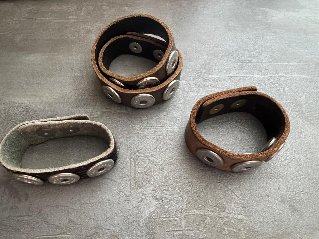 Noosa Amsterdam armbanden met toebehoren, Ophalen of Verzenden, Zo goed als nieuw, Bruin, Leer