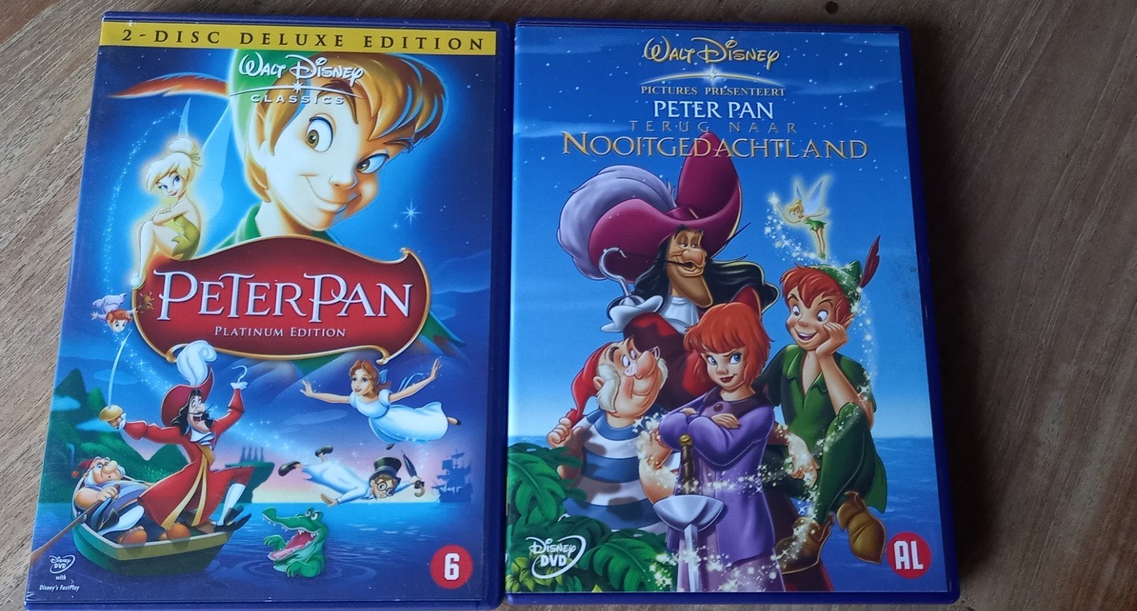 Peter Pan DVD 2x, Cd's en Dvd's, Ophalen, Animatie, Verzamelbox, Alle leeftijden