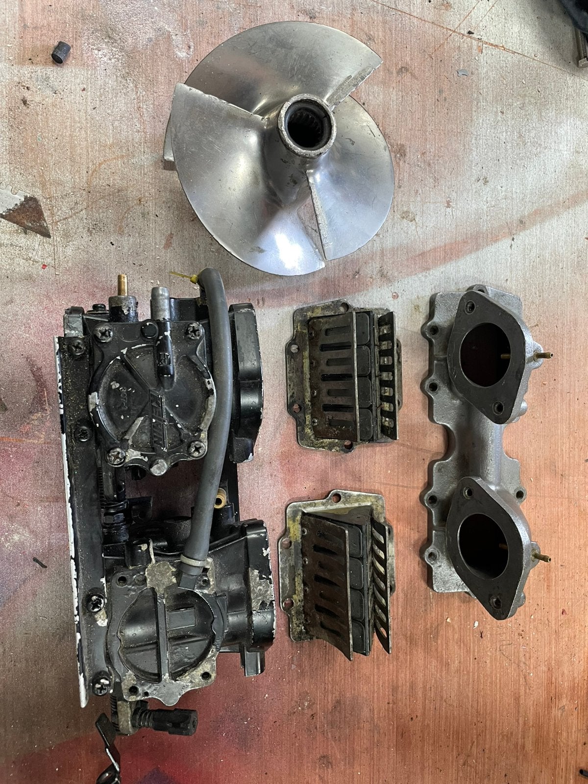 RVS impeller en dubbele carburateur Kawasaki 750 Jetski, Ophalen of Verzenden, Gebruikt, Motor en Techniek