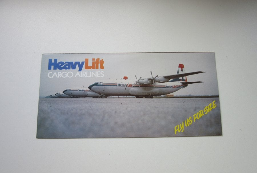 Heavy lift cargo airlines brochure fly us for size, Verzenden, Zo goed als nieuw, Overige typen