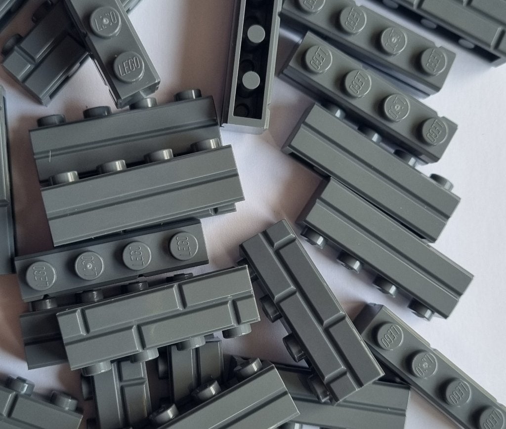 Lego 1x4 masonry brick, Dark blueish grey (per 25), Ophalen of Verzenden, Nieuw, Losse stenen, Lego