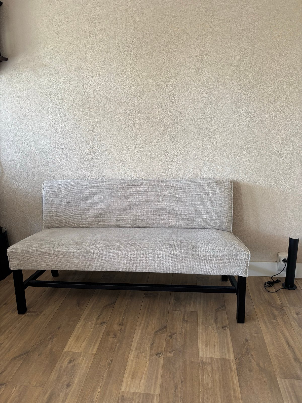 Zo goed als nieuw eetbankje - 150 cm breed - Stof Renegade E, Ophalen, Minder dan 75 cm, Tweepersoons, Zo goed als nieuw