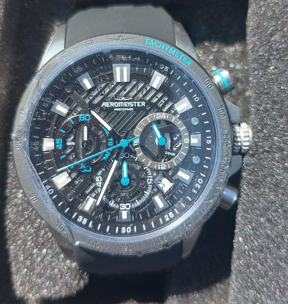 Laatste blauwe herenhorloge van Aeromeister, Overige merken, Ut, Nieuw, Ophalen of Verzenden