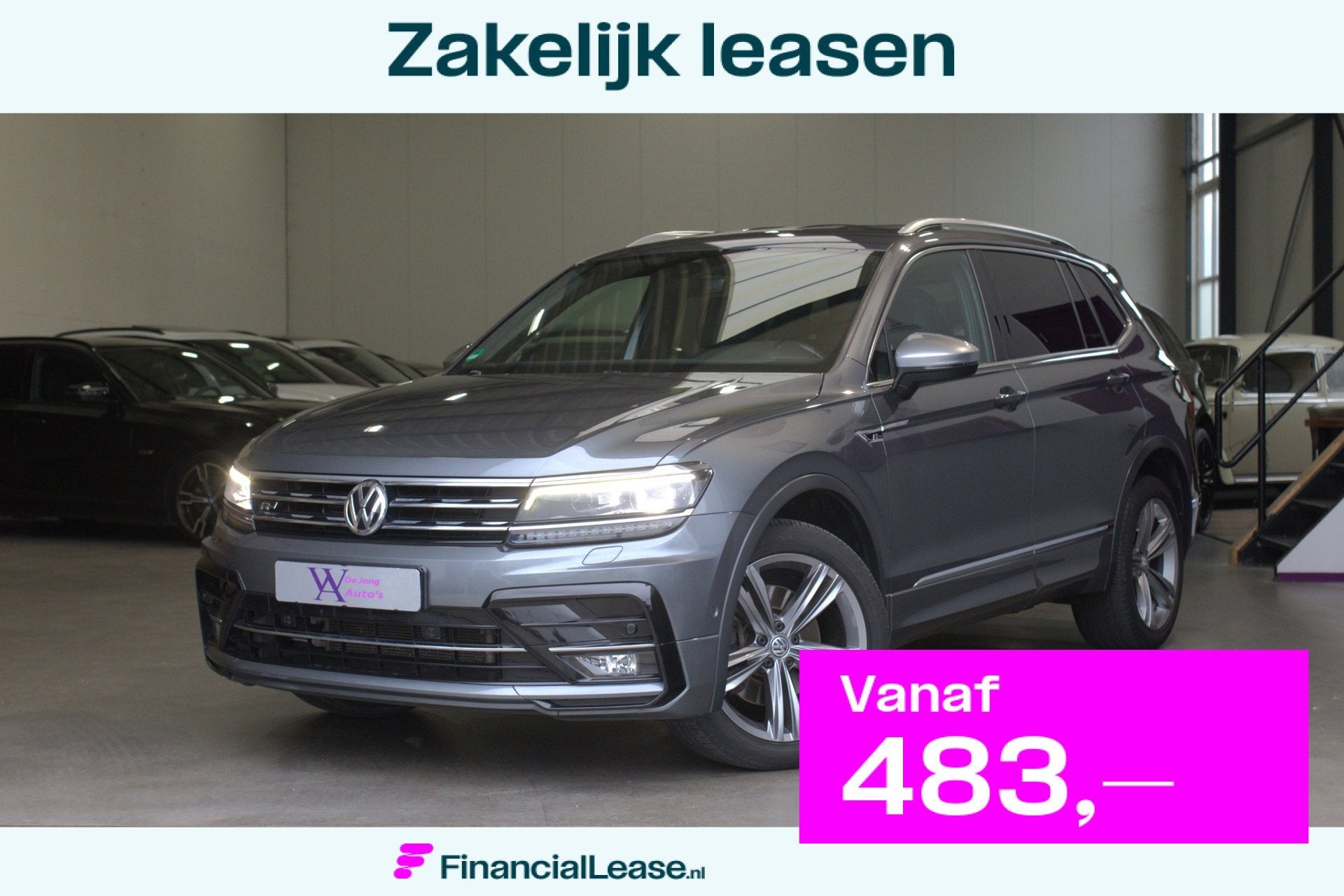Volkswagen Tiguan Allspace 2.0 TSI R-Line*7Pers*Dynaudio*Key, Automaat, Dealer onderhouden, Gebruikt, 1984 cc