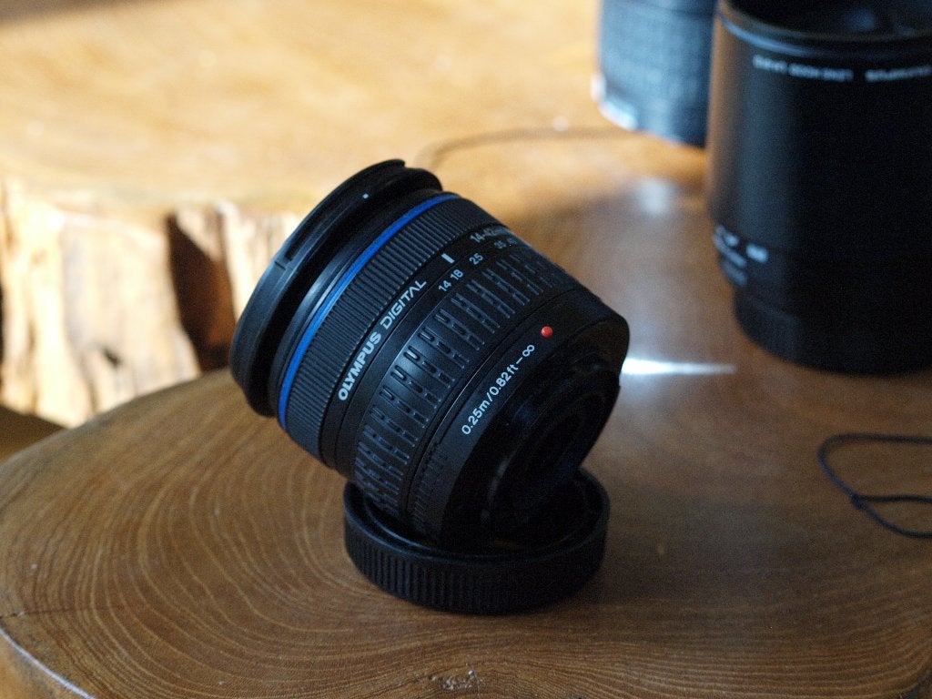 Olympus 14-42 ED zoomlens Four Thirds, Audio, Tv en Foto, M42, Gebruikt, 14 mm, Olympus