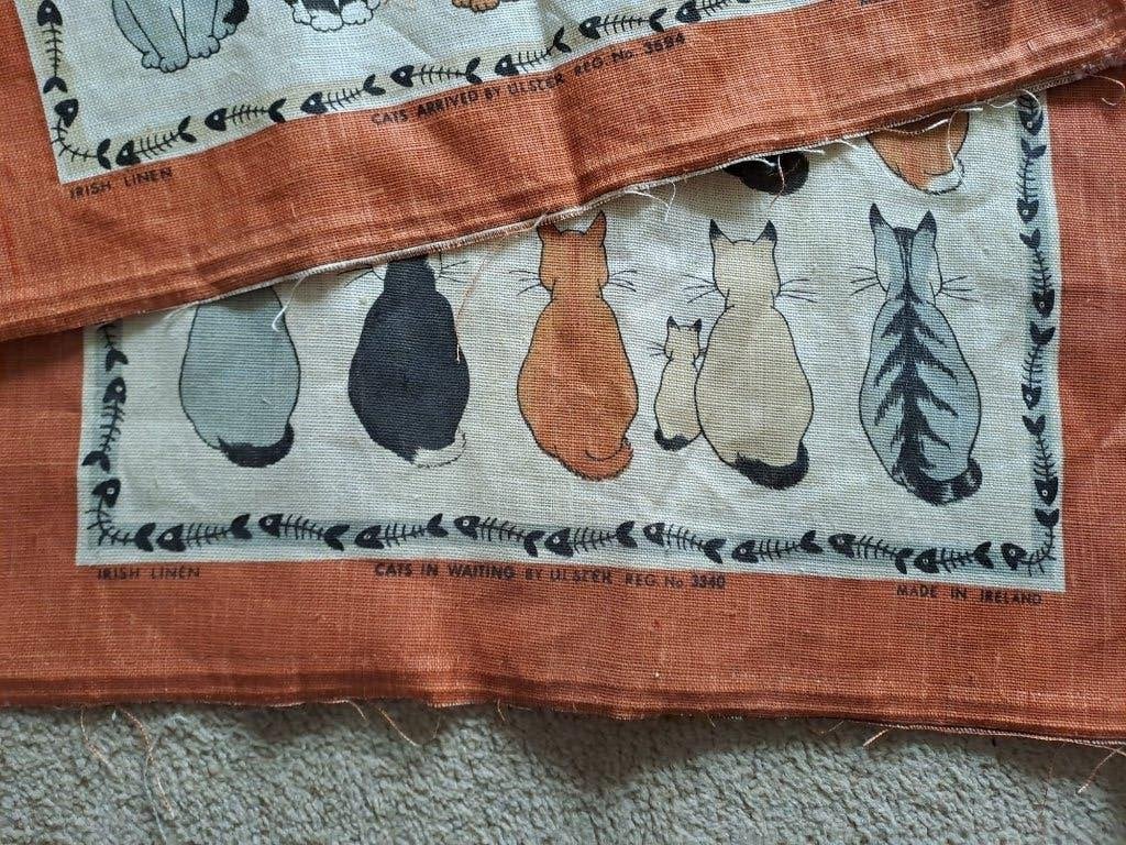 Stof voor kussen    kat afbeeldingen    , Overige kleuren, Nieuw, Ophalen of Verzenden, 30 tot 120 cm