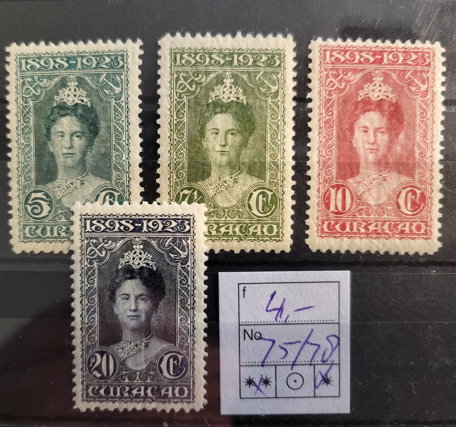 Curacao 75/78 ongebruikt, Ophalen of Verzenden, Postfris