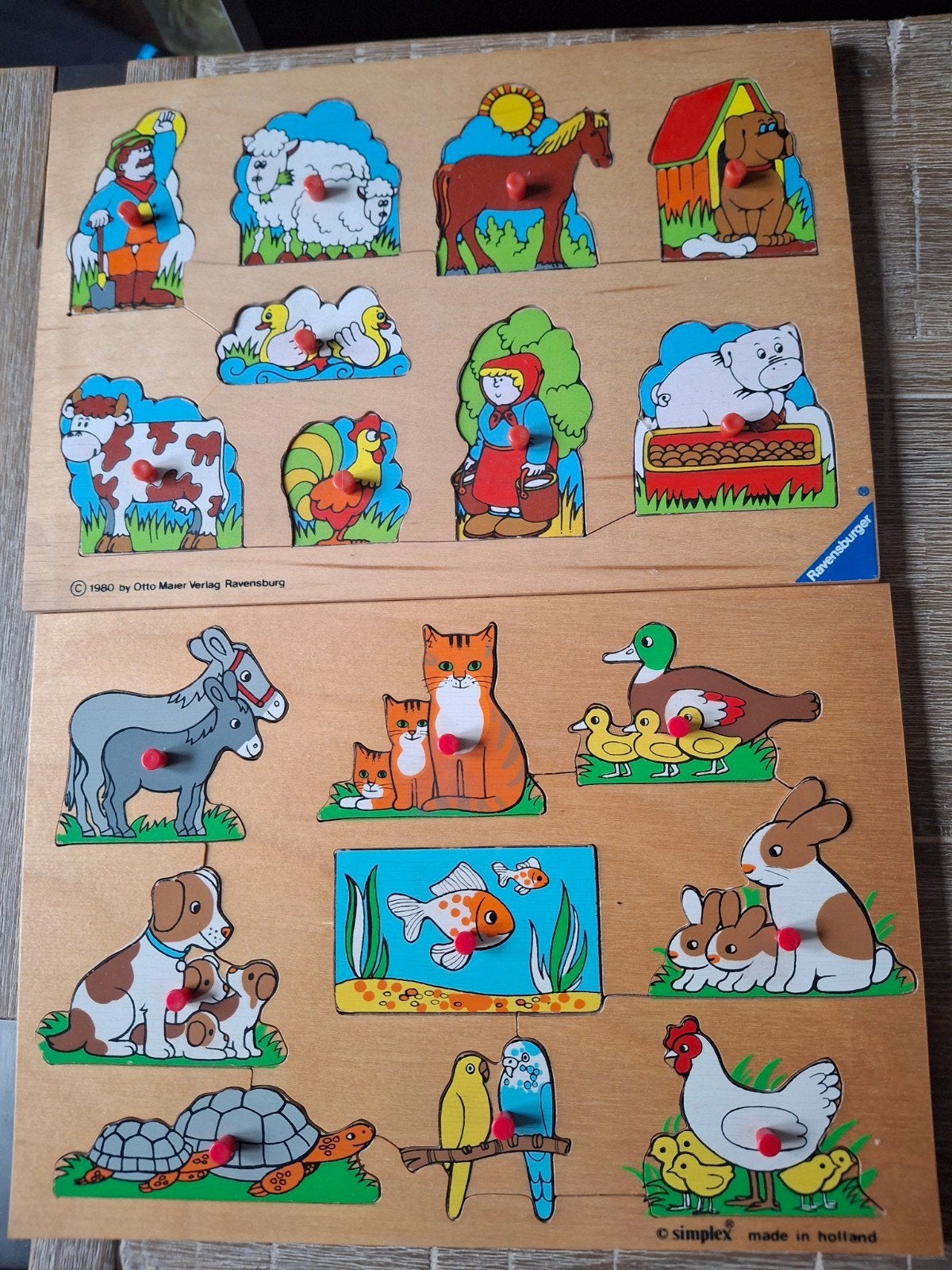 Houten puzzels, Ophalen, Minder dan 10 stukjes, Gebruikt, 6 maanden tot 2 jaar