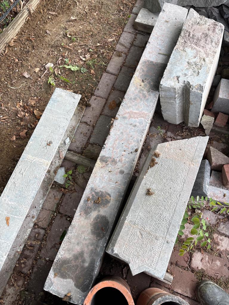 Natuurstenen blokken voor tuin of decoratie, Ophalen, Gebruikt