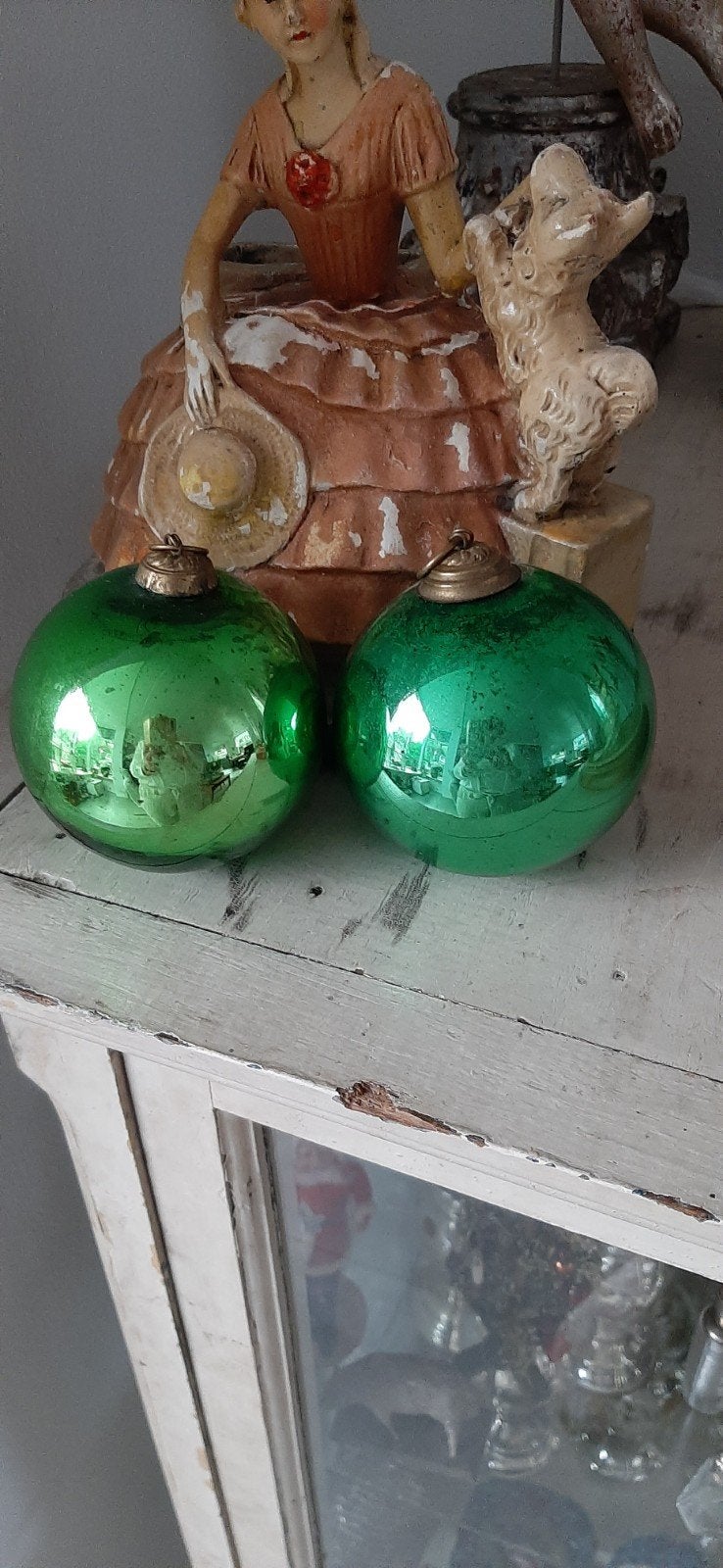 2  ...  ANTIEK  .......  GROEN  ...  HEKSENBALLEN., Antiek en Kunst, Ophalen of Verzenden
